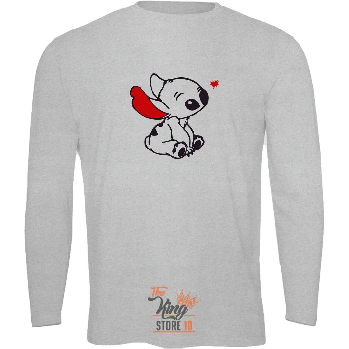 GENERICO - Polera Manga Larga Lilo Stich Corazón Ohana Familia