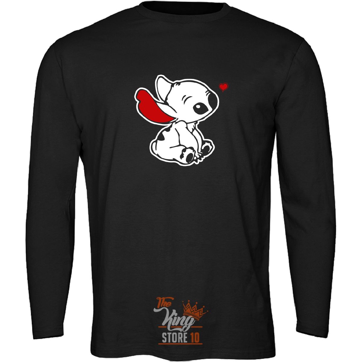 GENERICO - Polera Manga Larga Lilo Stich Corazón Ohana Familia