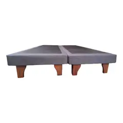 GENERICO - Base Europea para cama 2 plazas 150x190cm LINO GRIS OSCURO