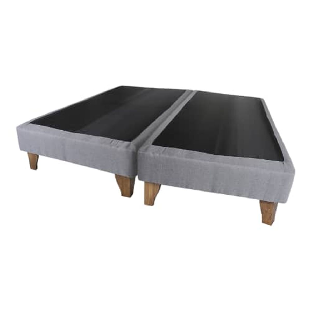 GENERICO - Base Europea para cama 2 plazas 150x190cm LINO GRIS OSCURO