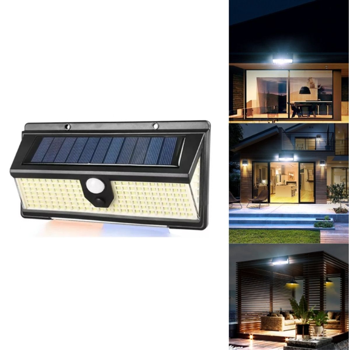 GENERICO - Foco Solar 120 W De 190 Led Con Sensor De Movimiento Fría…