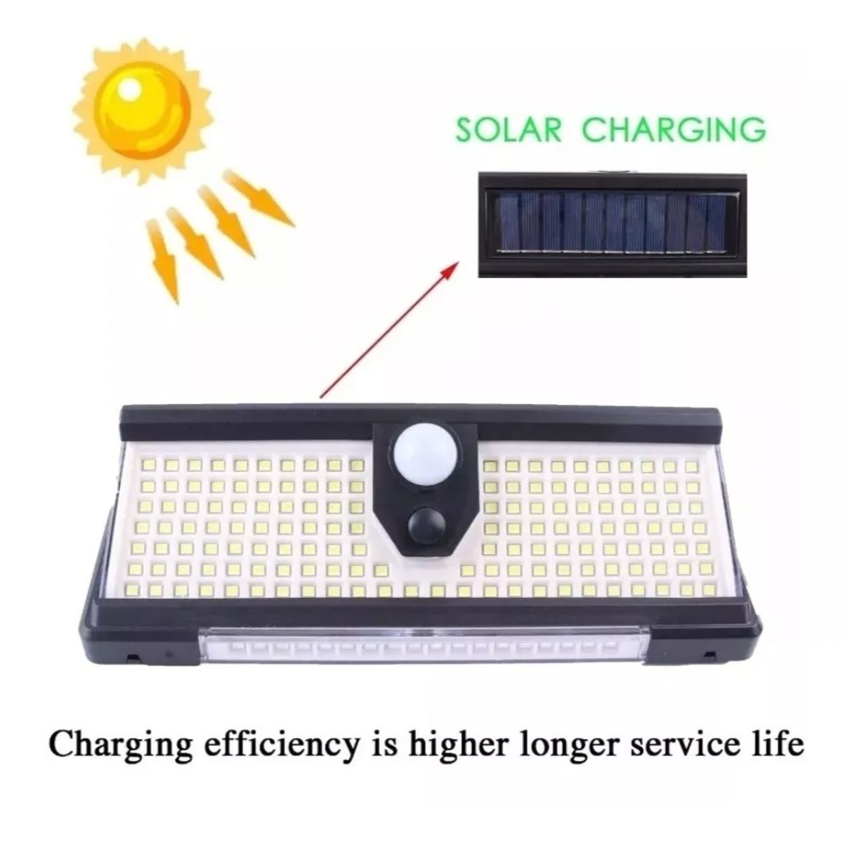 GENERICO - Foco Solar 120 W De 190 Led Con Sensor De Movimiento Fría…