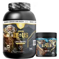 Pack Guerrero- Proteina Zeus 1kg Cookies and Creams Creatina 300g