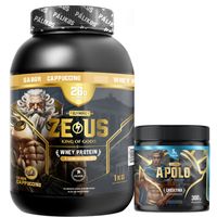 Pack Guerrero / Proteína Zeus 1 kg (Cappuccino) + Creatina apolo 300g