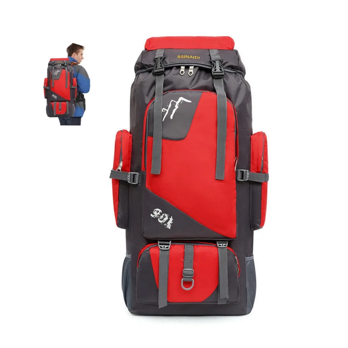 BLUEDREAMER - Mochila De Camping Viaje Senderismo De Montañis Exterio 90L