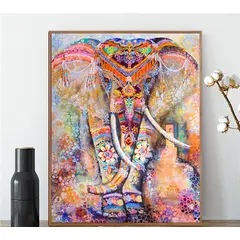 KUANGYE - Bordado Pintura Diamante - Elefante Hindú 30x40