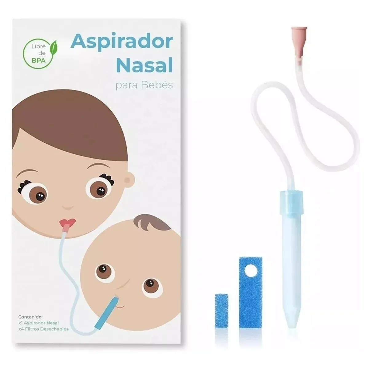 KUANGYE - Aspirador Nasal Para Bebé Filtros Higiénicos Libre Bpa 0