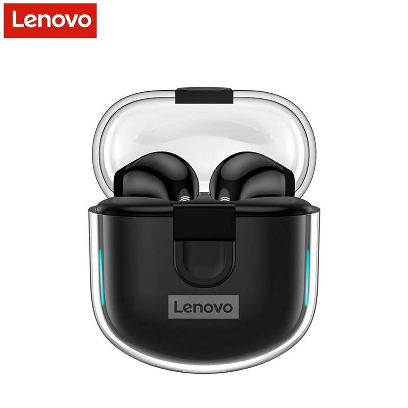 LENOVO - Auriculares inalámbricos Lenovo LP12 Auriculares Bluetooth 5.1-Negro