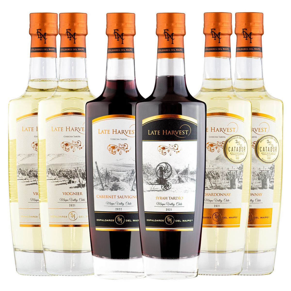 VINA ESPALDARES DEL MAIPO - CAJA X 6 MIX LATE HARVEST TUS FAVORITOS