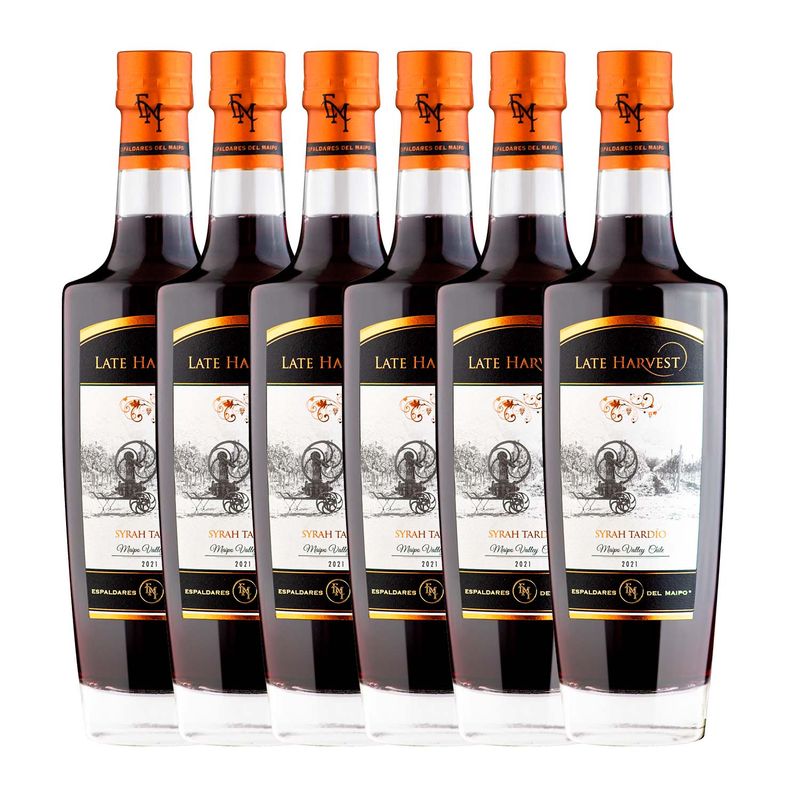 VINA ESPALDARES DEL MAIPO - CAJA X 6 VINOS LATE HARVEST SYRAH TARDÍO