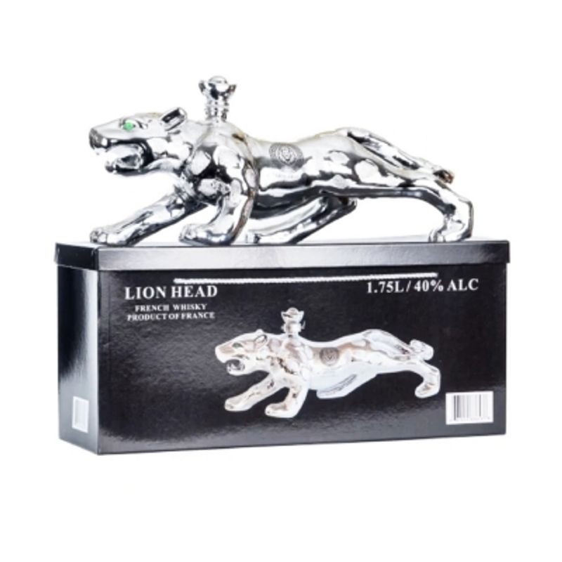 BOU - WHISKY LION HEAD SILVER JAGUAR 40º 1750 CC