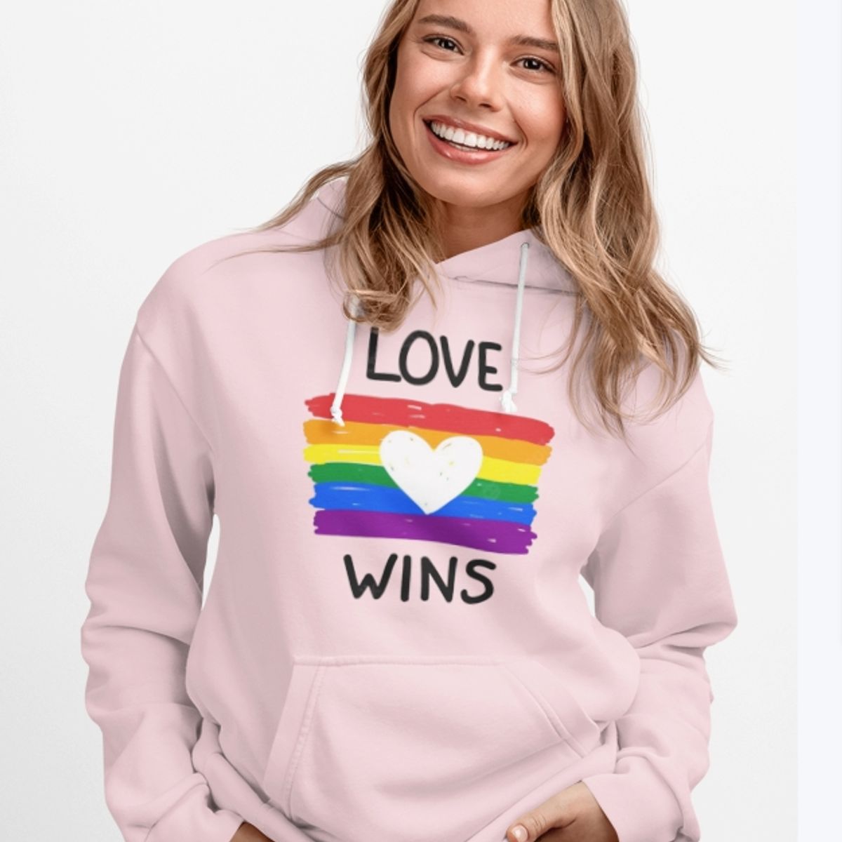 GENERICO - Poleron Love Wins Arcoiris Apoyo