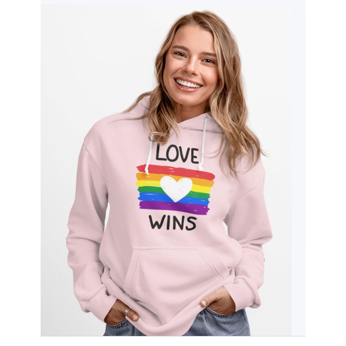 GENERICO - Poleron Love Wins Arcoiris Apoyo