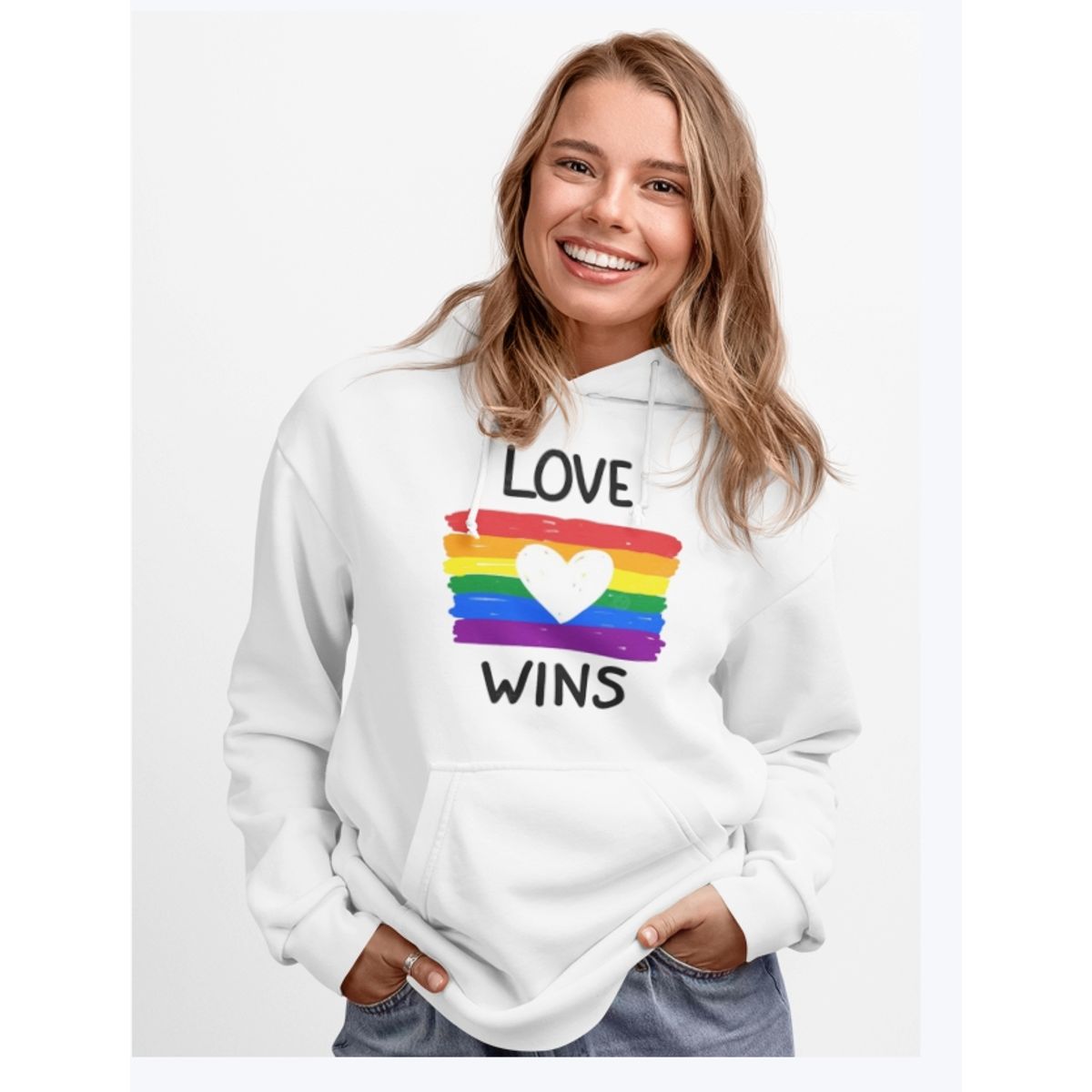 GENERICO - Poleron Love Wins Arcoiris Apoyo