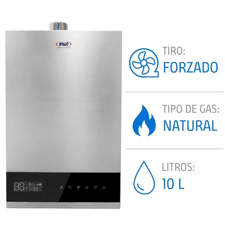 Calefont 10 Litros Gas Natural Tiro Forzado Modulante