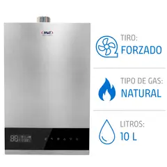 ANWO - Calefont 10 Litros Gas Natural Tiro Forzado Modulante