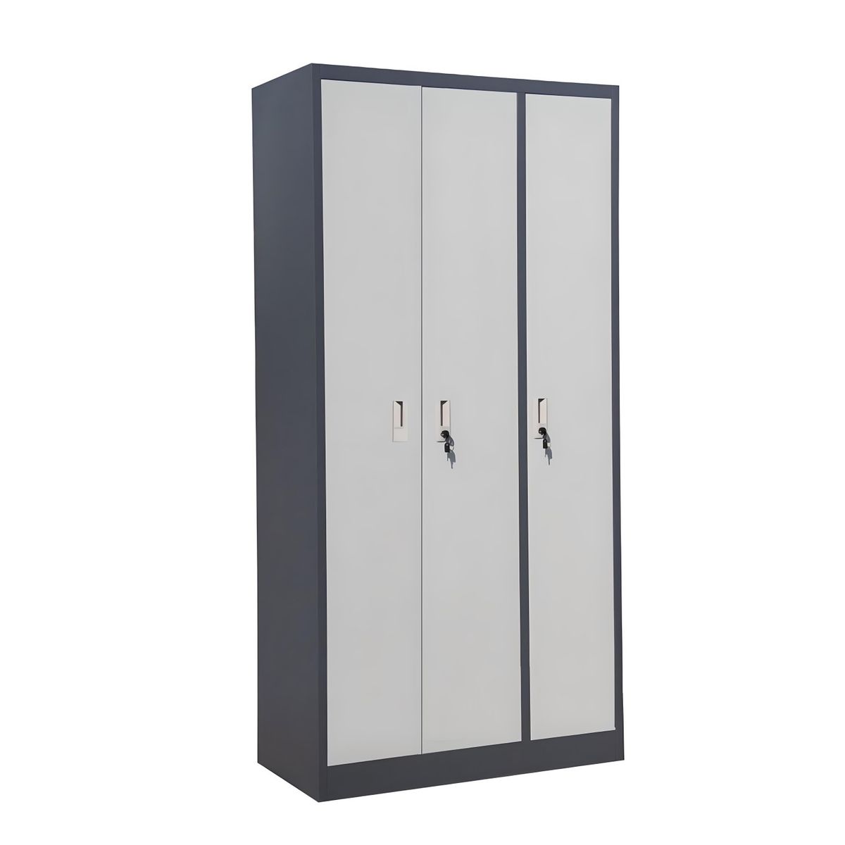 PROCHEF - Armario de Acero 90x40x185 cm 7 Espacios 2 Cuerpos 3 Puertas