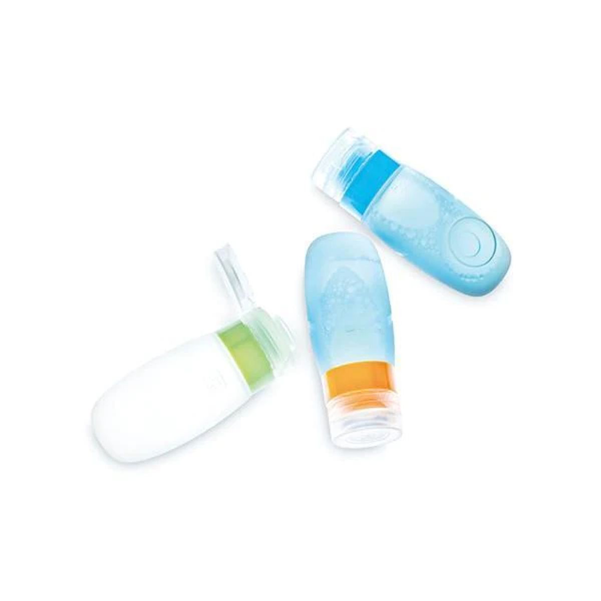 GO TRAVEL - TRIO BOTELLAS PARA VIAJE DE SILICONA