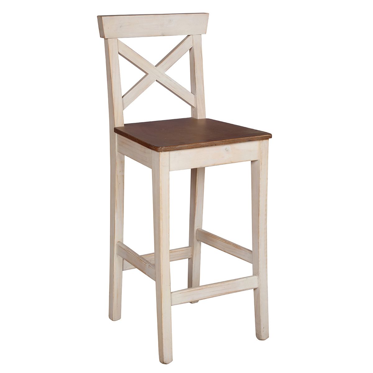 MUEBLES NATIVA - Taburete Cruz 43x 40 x 110