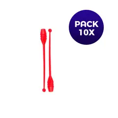 SDFIT - Pack 10x Clava Malabarismo 45 cm - Rojo