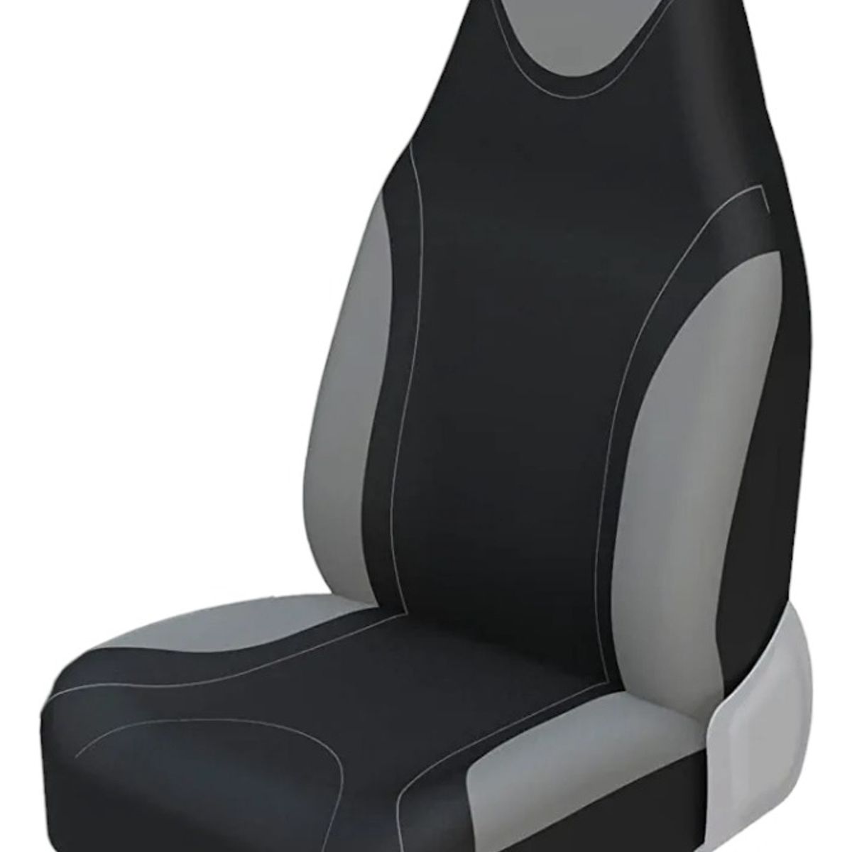 GENERICO - Funda Cubre Asiento Delantero Individual 2pcs Butaca GRIS