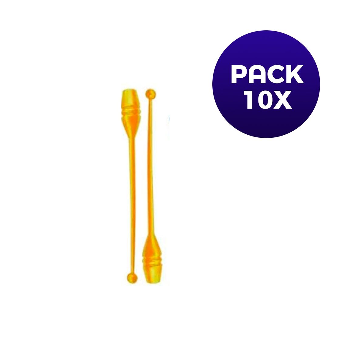 SDFIT - Pack 10x Clava Malabarismo 45 cm -  Amarillo.