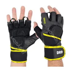 DRB - Guantes Gym Entrenamiento Pesas Gimnasio Greco Cuero S-M-L-XL