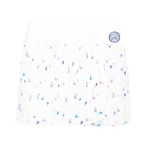 BIDI BADU - Falda Inaya Tech Plissee - White Mixed