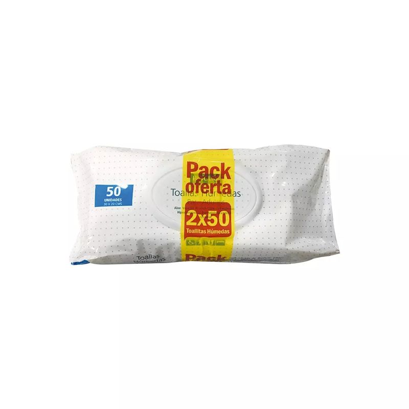 BIOCURE - Tallitas Humedas Hipoalergenicas Biocure 2 x 50 Aloae Vera