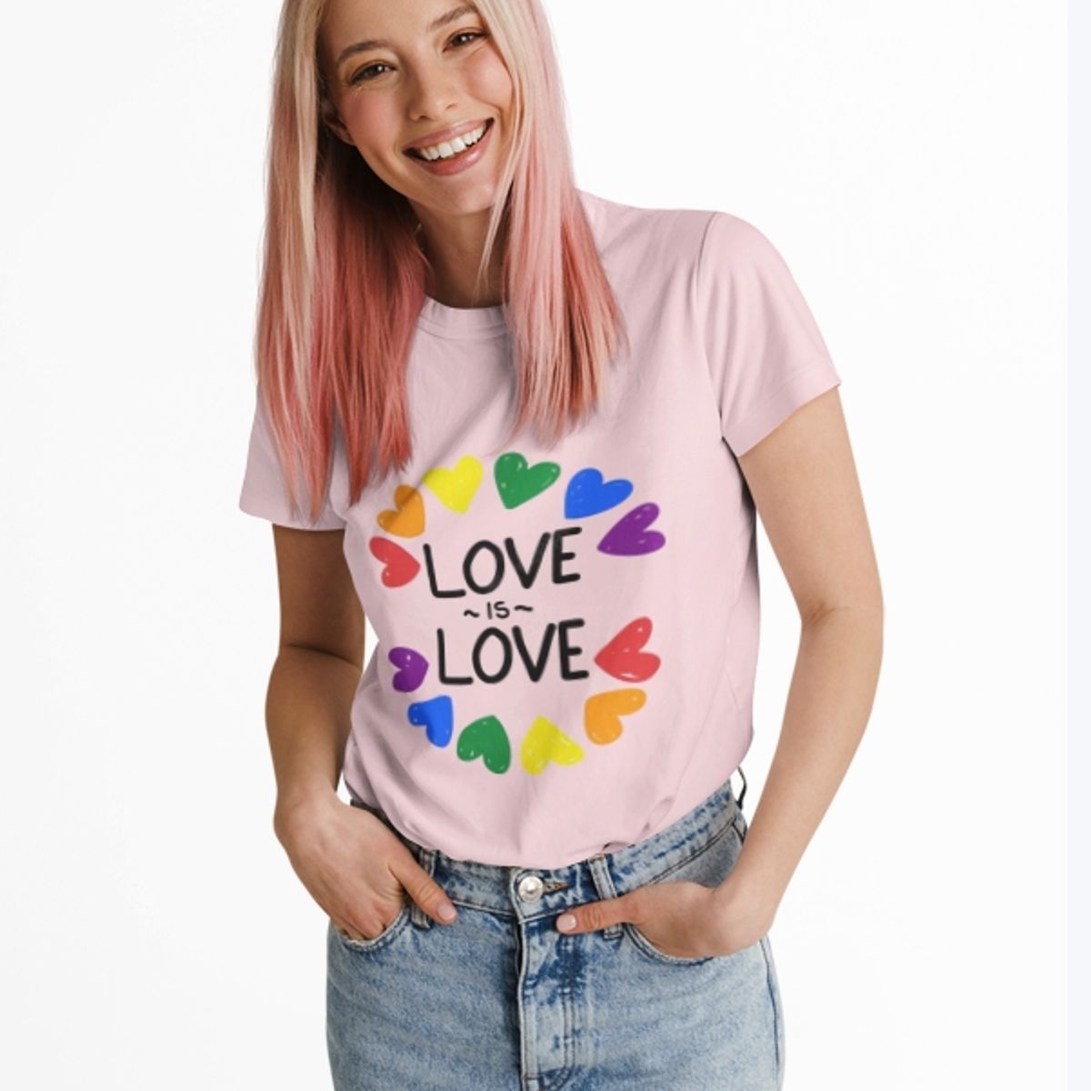 GENERICO - Polera Apoyo Orgullo Love is Love Amor
