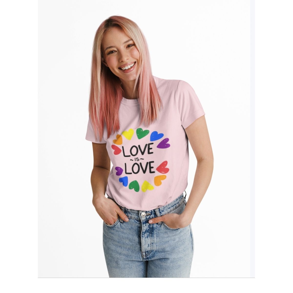 GENERICO - Polera Apoyo Orgullo Love is Love Amor