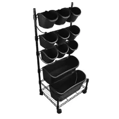 MIABU - Huerto vertical macetero con ruedas jardinera móvil