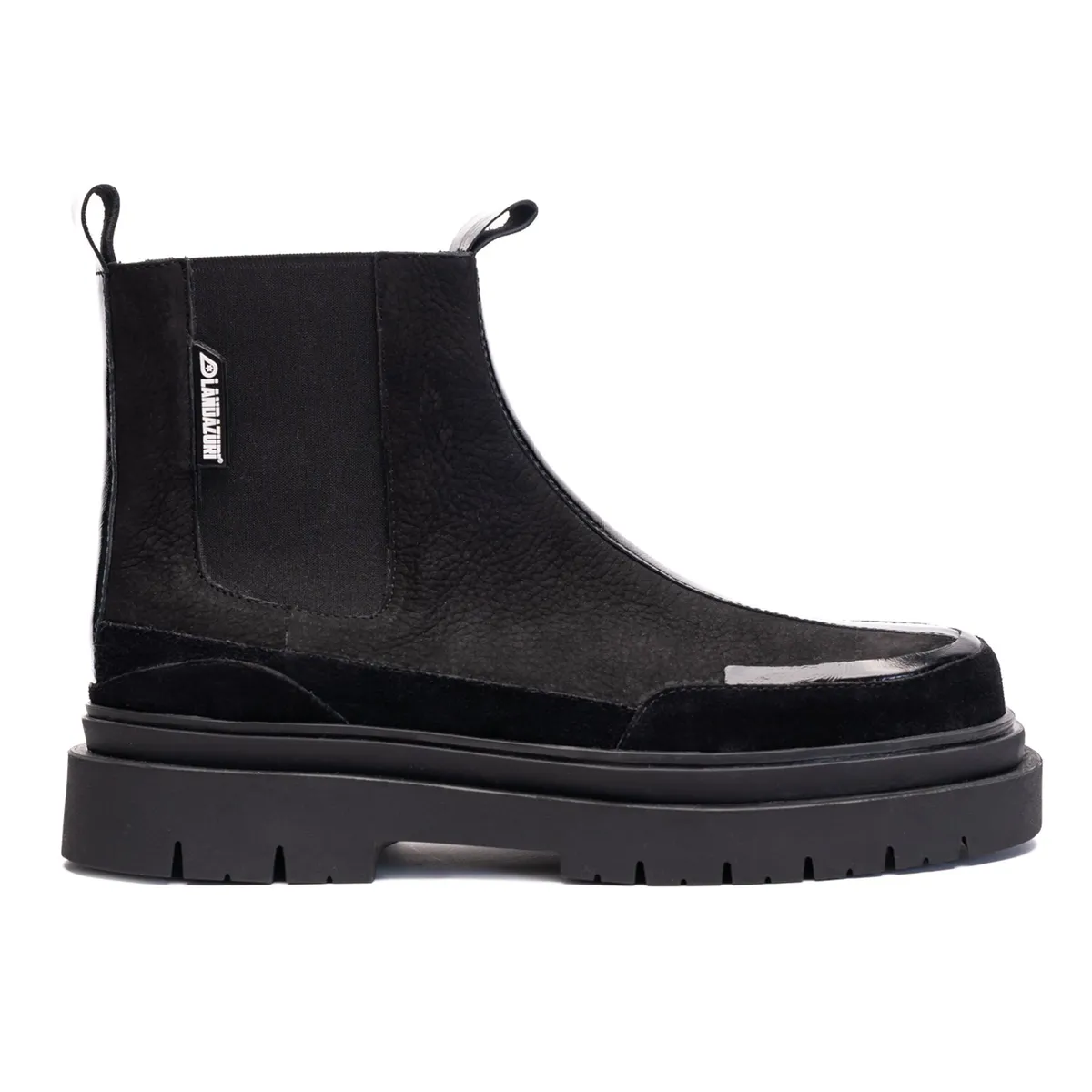 LANDAZURI - Botín Cuero Gaff Negro Landazuri