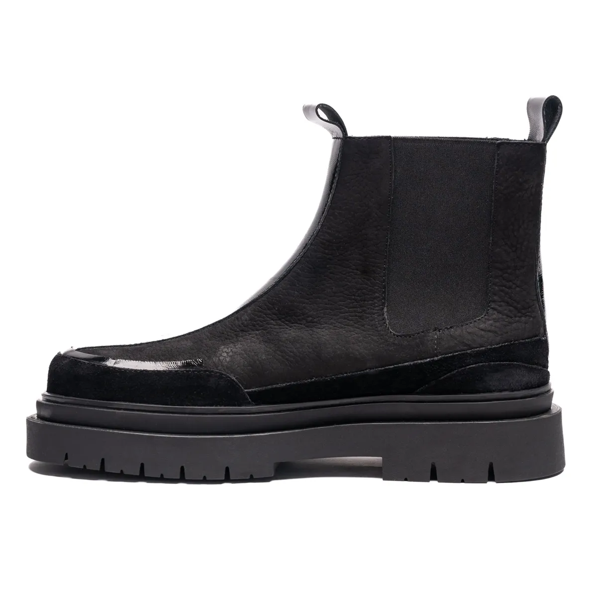 LANDAZURI - Botín Cuero Gaff Negro Landazuri