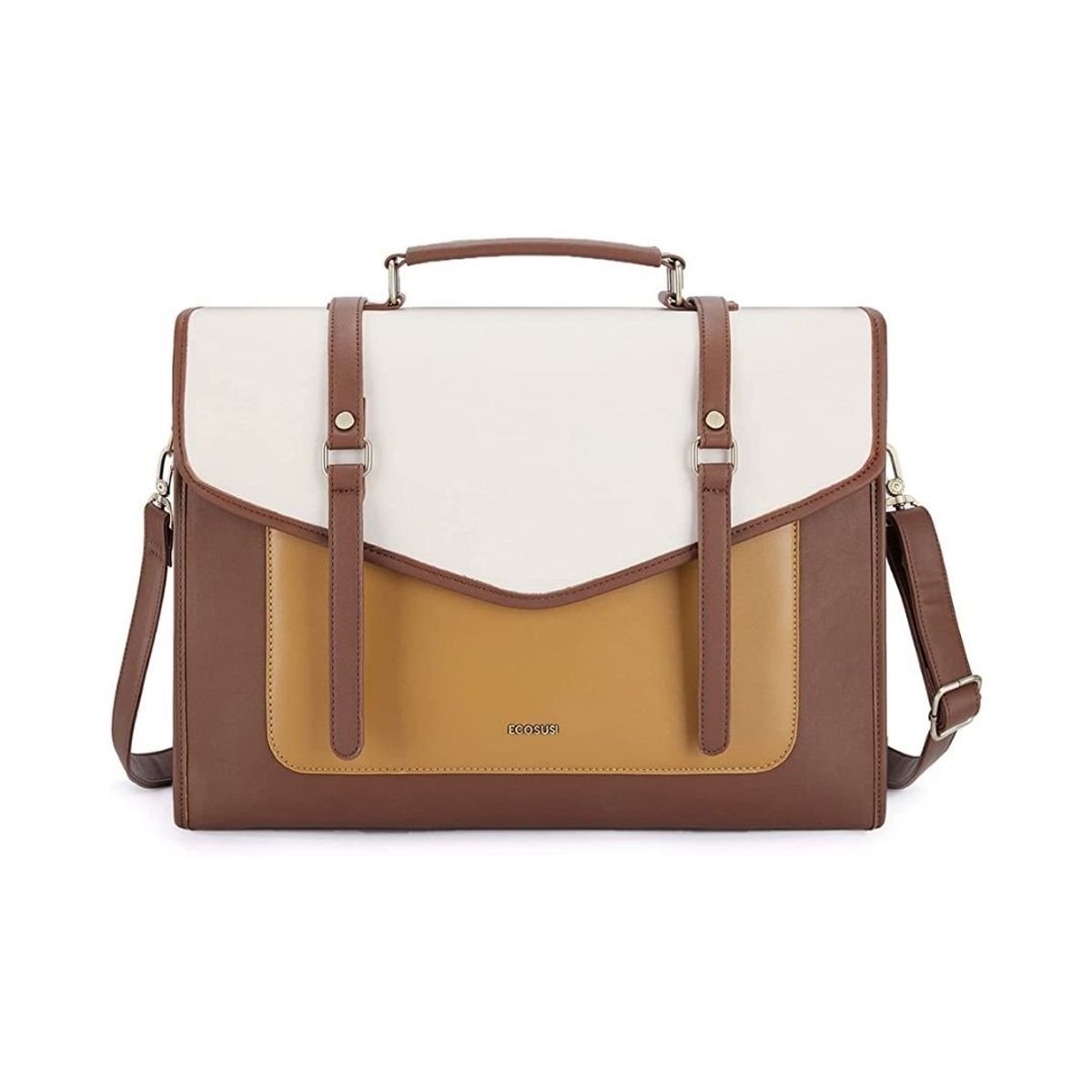 ECOSUSI - Ecosusi - Maletín Vintage Vegano Myosotis para notebook de 15.6"