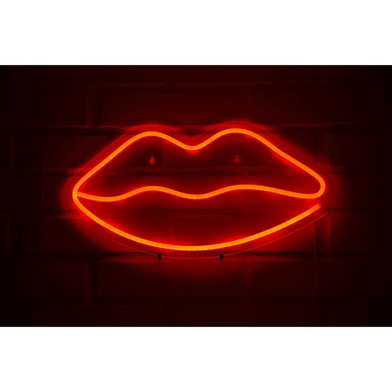 GEN - LETRERO ESTILO NEON BOCA GRANDE (ROJO/USB/53X28CM)