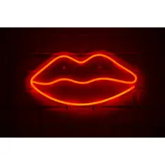 GEN - LETRERO ESTILO NEON BOCA GRANDE (ROJO/USB/53X28CM)