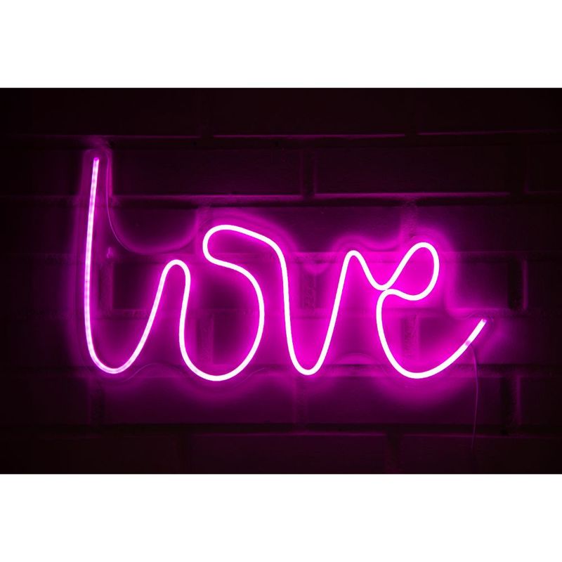 GEN - LETRERO ESTILO NEON LOVE (ROSADO/USB/35,5X61CM)