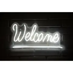 GEN - LETRERO ESTILO NEON WELCOME (USB/35,5X60,9CM)