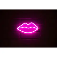 GEN - LETRERO ESTILO NEON BOCA (ROSADO/USB/26,5X14CM)
