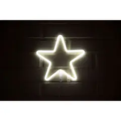 GEN - LETRERO ESTILO NEON ESTRELLA (BLANCO/USB/27,5X26,8CM)