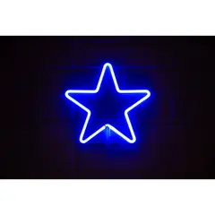 GEN - LETRERO ESTILO NEON ESTRELLA (AZUL/USB/27,5X26,8CM)