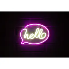 GEN - LETRERO ESTILO NEON HELLO (COLORES/USB/29,5x 20,6CM)