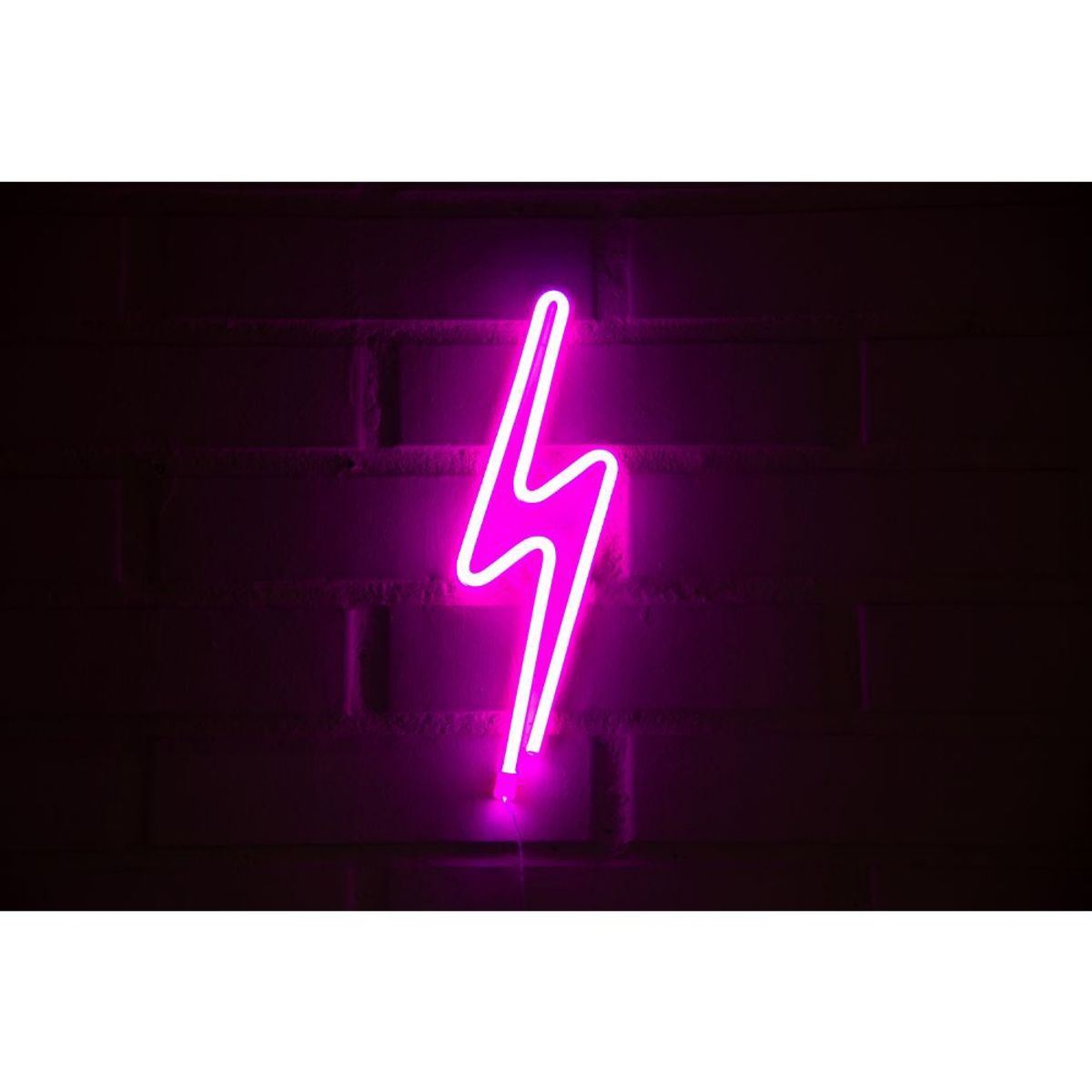 GEN - LETRERO ESTILO NEON RAYO 2 (ROSADO/USB/30X17,5CM)