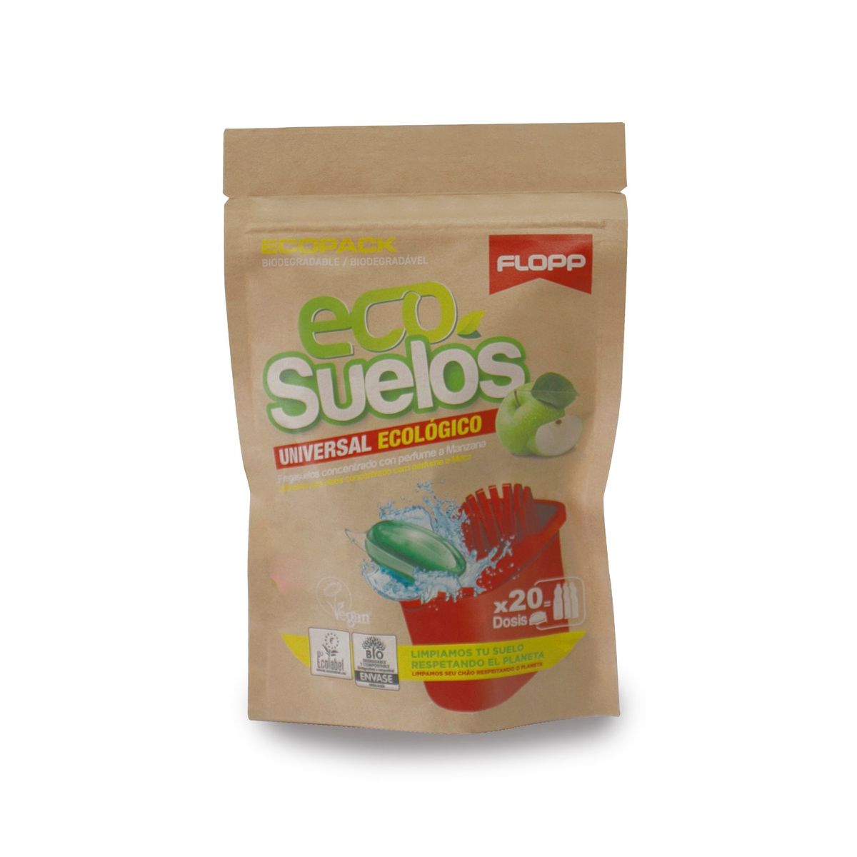 FLOPP - Limpiador de pisos ecológico 20 cápsulas