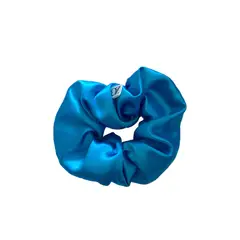 GENERICO - Colet Scrunchie Pelo Mujer Niña Raso Celeste Marca Ozato