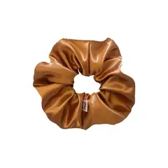 GENERICO - Colet Scrunchie Pelo Mujer Niña Raso Dorado Marca Ozato