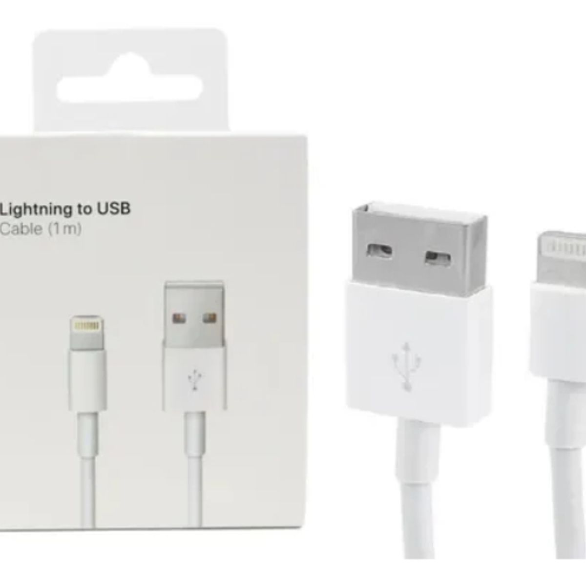 GENERICO - Cable usb 2.0 blanco con entrada USB compatible con salida Lightning