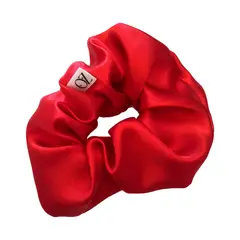 GENERICO - Colet Scrunchie Pelo Mujer Niña Raso Rojo Marca Ozato