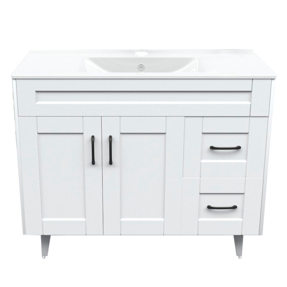 DOMSA - Kit Mueble Vanitorio Deluxe Domsa 100SK Blanco P 100x47x80cm